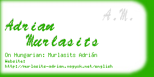 adrian murlasits business card