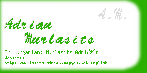 adrian murlasits business card